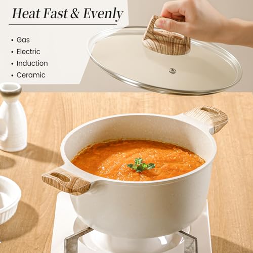 UMETRE Pots and Pans Set Non Stick, Granitestone Induction Cookware 10 Pcs G519985