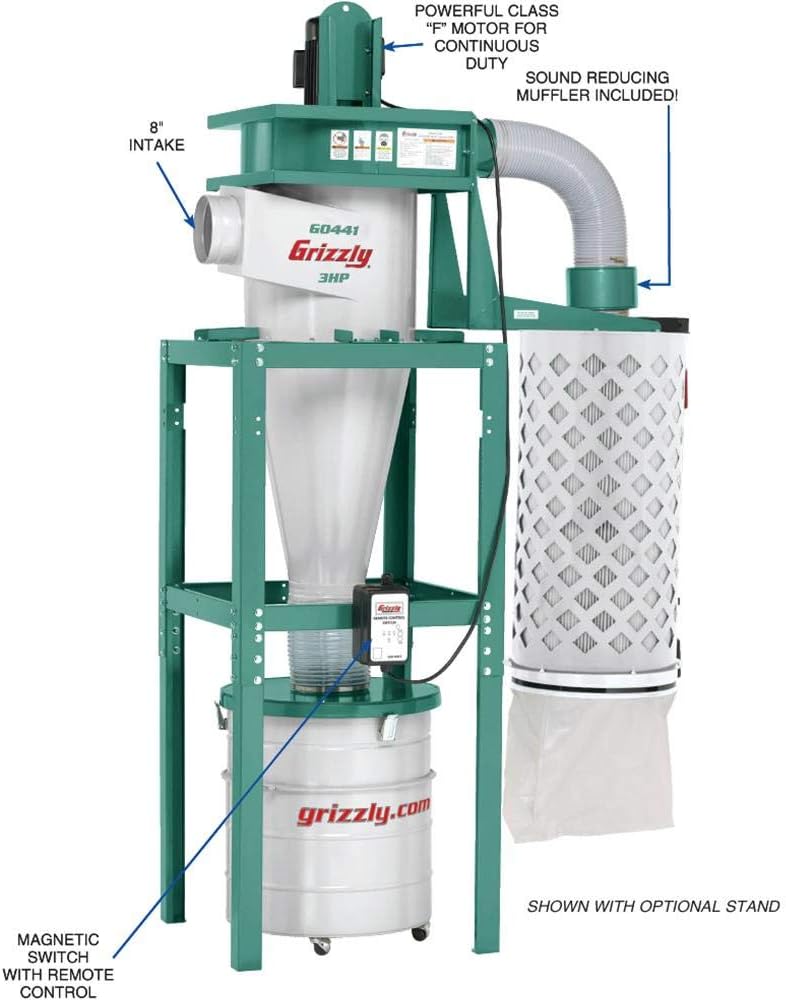 Grizzly Industrial G0441 3 HP Cyclone Dust Collector W763141