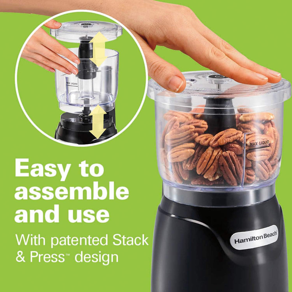 Hamilton Beach 6-Speed Hand Mixer with Storage Case, Whisk & Hooks Bundle with 3-Cup Food Chopper A1002