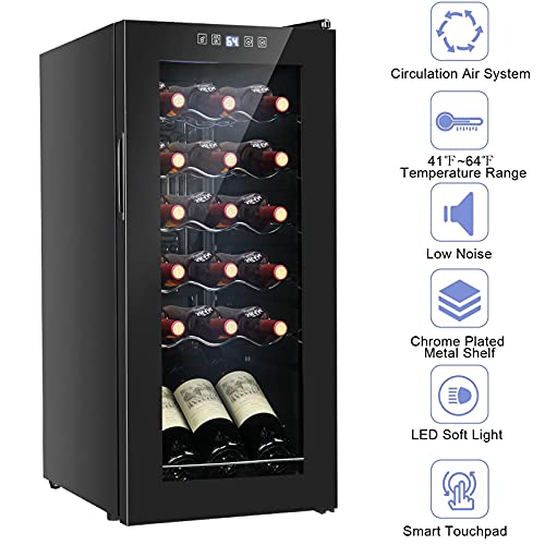 LEADZM 18/28 Bottle Freestanding Compressor Wine Fridge U2588