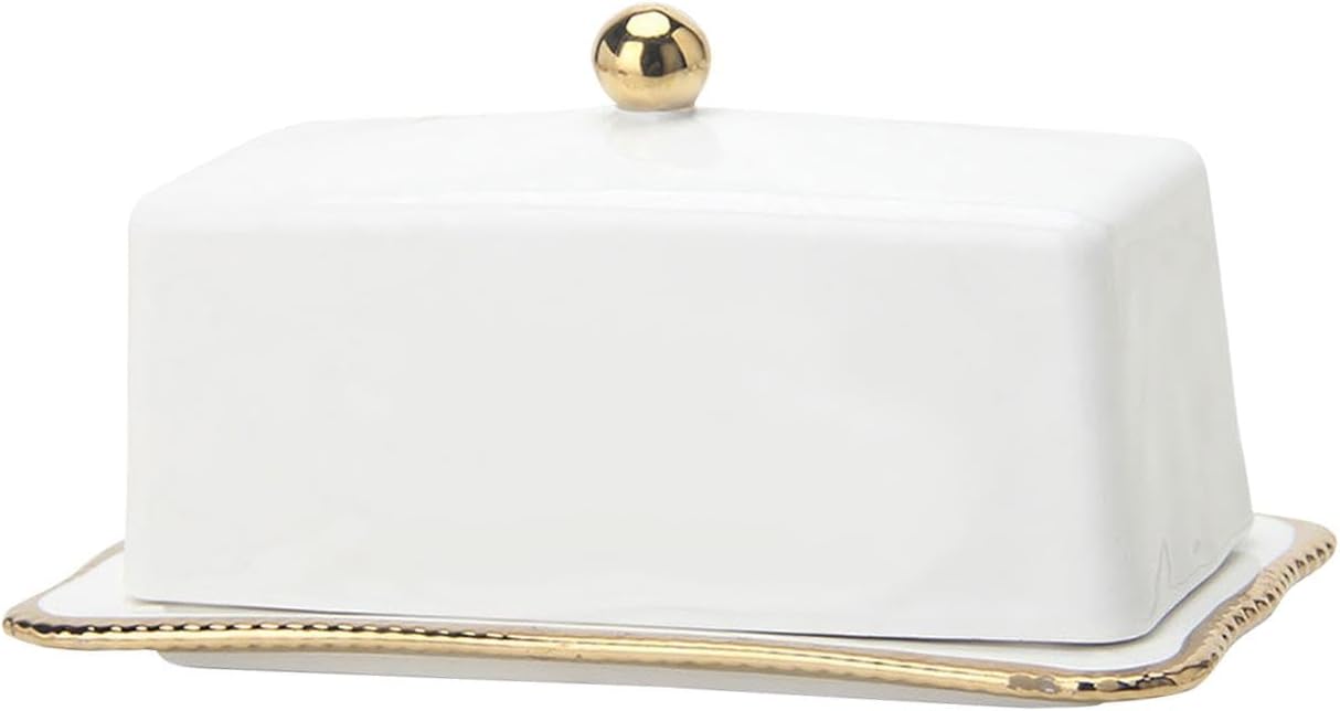 Ceramic Butter Dish with Lid for Cheese, Cake Shop & Home U654759