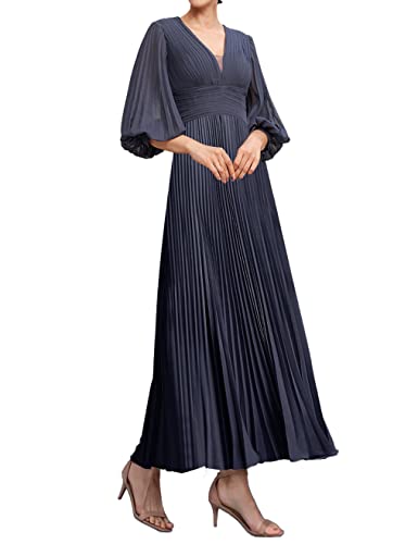 Mother of the Bride Dresses for Wedding Party Long Formal Gown Pleated F289058