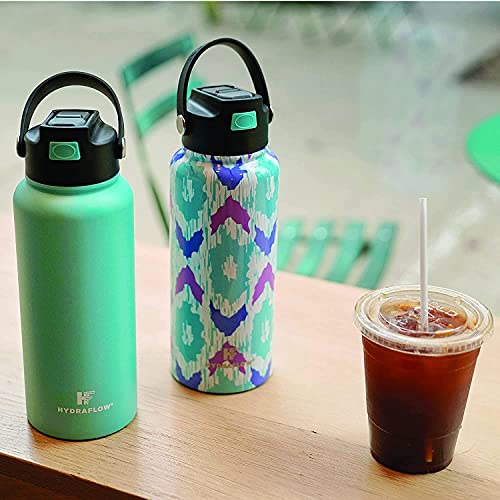 Hydraflow Hybrid Triple Wall Vacuum Insulated Stainless Steel Water Bottle with Flip Straw O280
