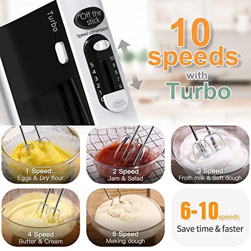 Hand Mixer Electric 600W 10 Speed with Turbo for Baking Cake Q986082