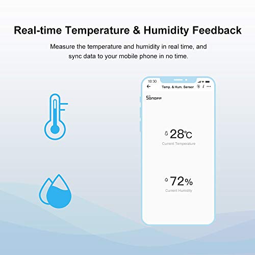SONOFF SNZB-02P Zigbee Temperature Humidity Sensor with Alert, Compatible with Alexa & Google Home D753651