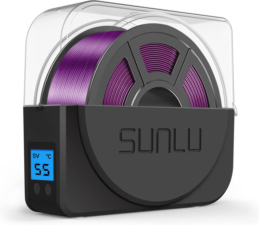 [Upgraded] SUNLU Filament Dryer Box, Built-in Fan S1 Plus Filament Dry Box, Compatible with 99% PLA PETG ABS 3D Printer Filaments, Keeps Filaments Dry, Filament Dehydrator Storage Box, S1 Plus, Black