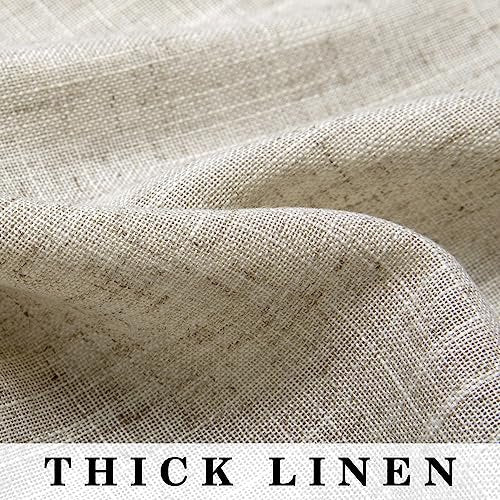 Pitalk Grommet Linen Sheer Curtains for Living Room W67650