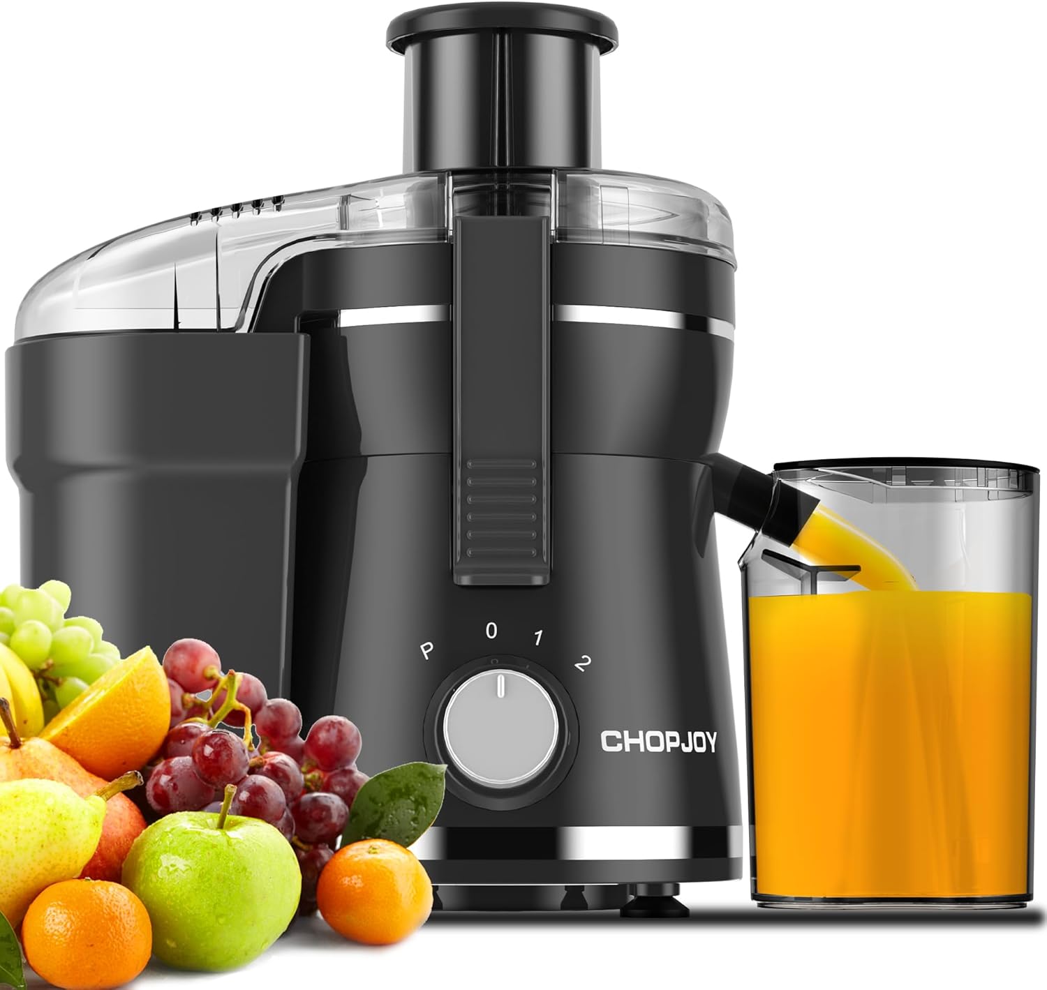 Juicer Machine 500W Juicer with 3 Inch Wide Chute for the Whole Fruit and Veg, Easy to Clean, Stainless Steel High Yield Juice Extractor BPA Free