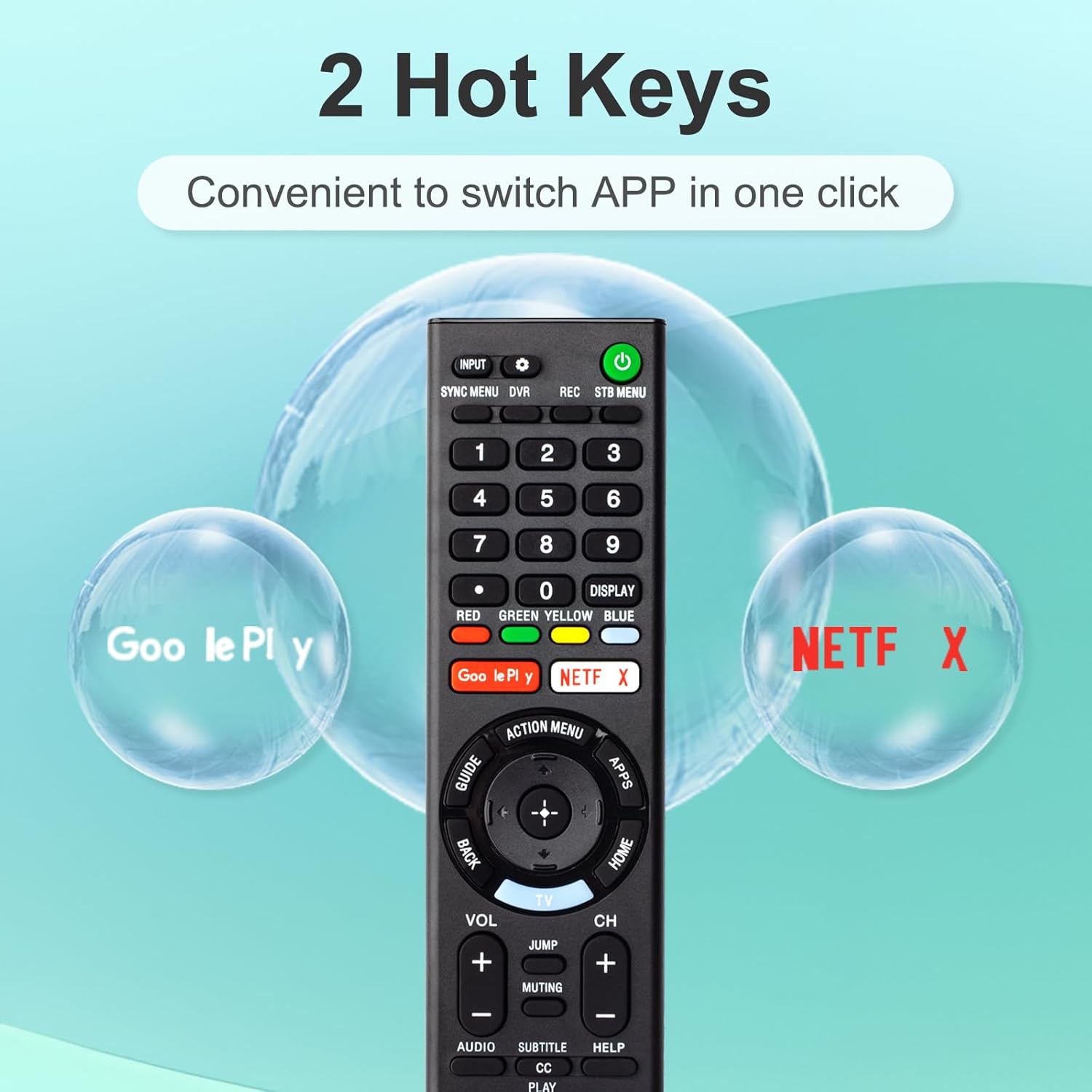 Universal Replacement Remote for Sony TV and Bravia TVs G87864