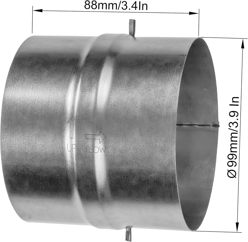 Draft Blocker 4 Inch Backdraft Damper for Inline Fan Ducting A6441