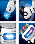 PowerTRC Cute Walking & Dancing Robot Toy for Kids | Interactive 360° Dance Spin Smart Robot with LED Light & Music