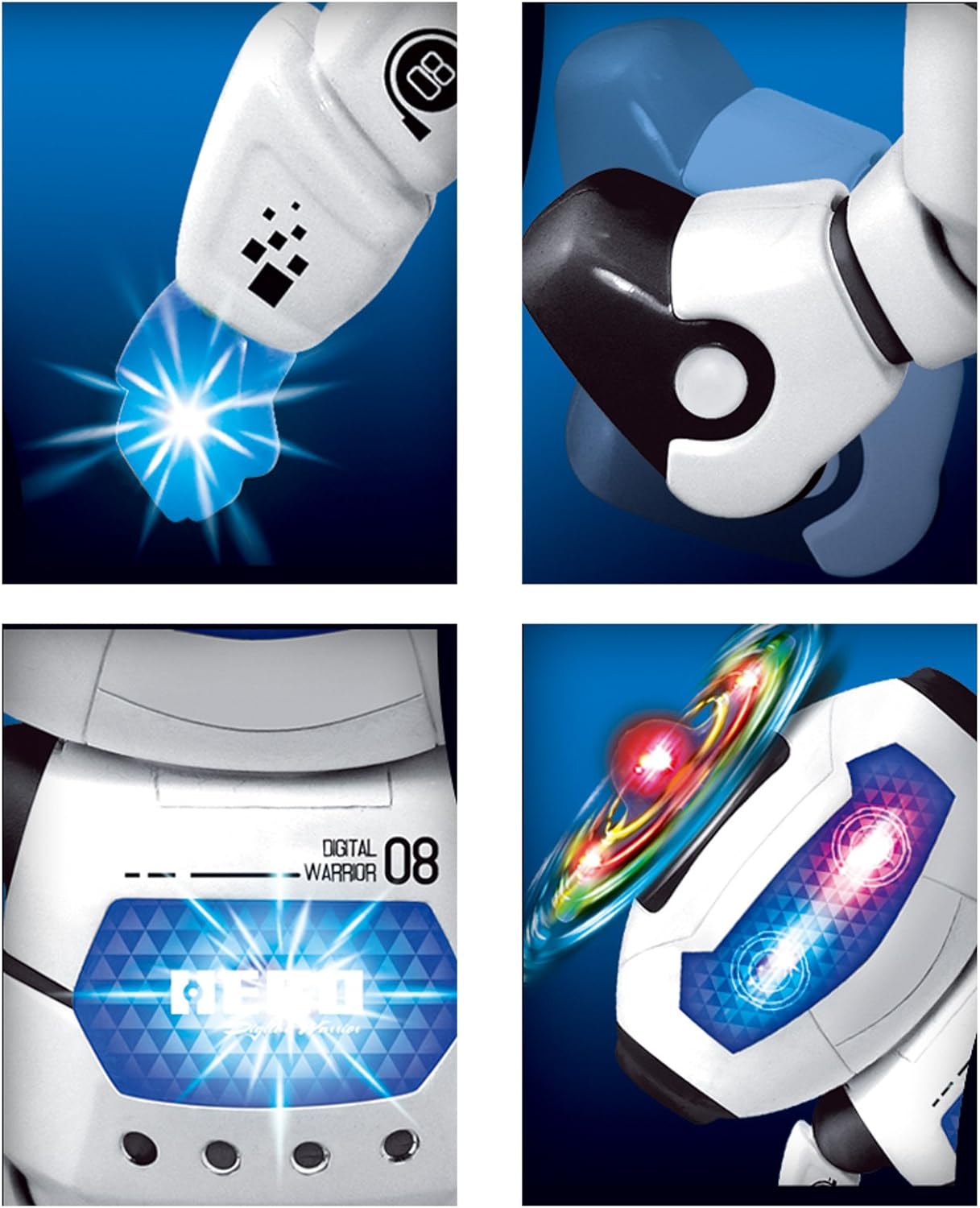 PowerTRC Cute Walking & Dancing Robot Toy for Kids | Interactive 360° Dance Spin Smart Robot with LED Light & Music