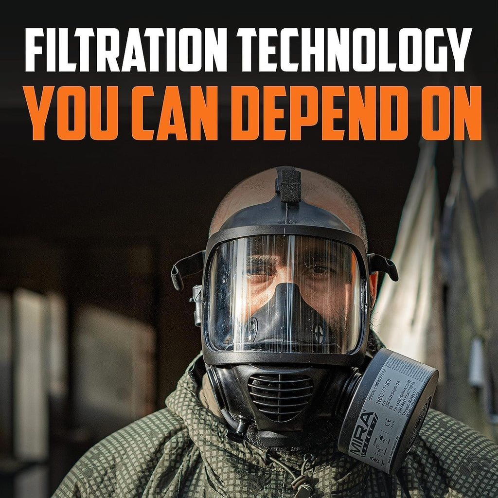 MIRA Safety CM-6M NBC-77 SOF 40mm CBRN Gas Mask Filter R65312