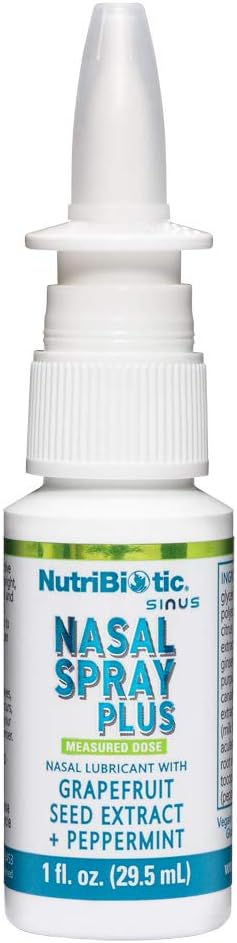 NutriBiotic Nasal Spray Plus 1 FL OZ Nasal Lubricant with Grapefruit Seed Extract F46683