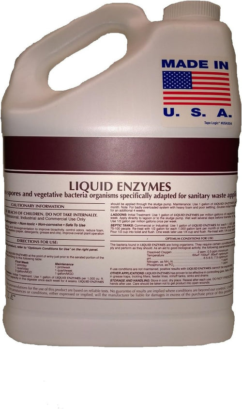 1 Gallon Septic Tank Treatment Liquid Enzymes Grease Trap Cleaner 2 Year Supply Industrial Strength