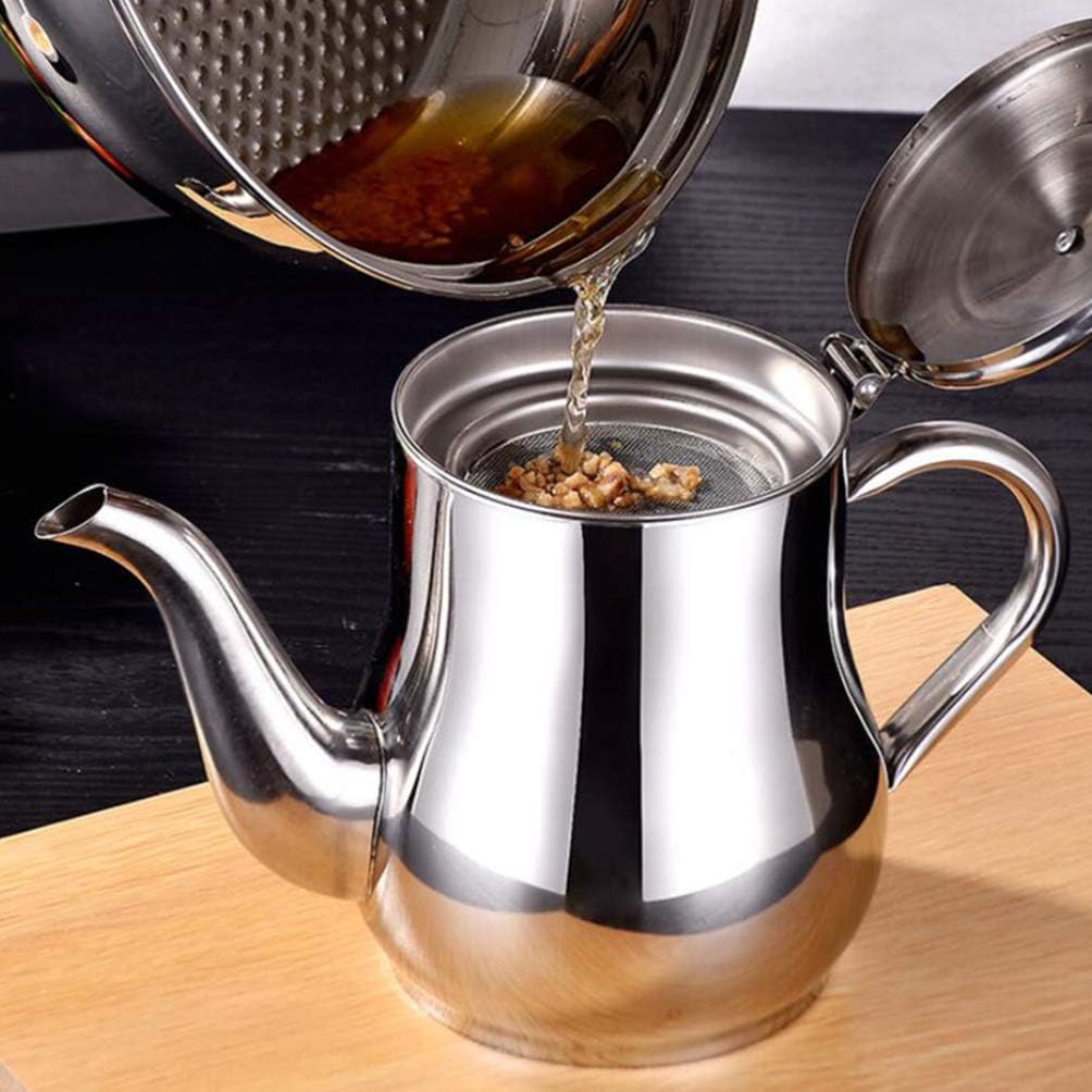 DOITOOL Stainless Steel Oil Strainer Pot with Removable Strainer T2305