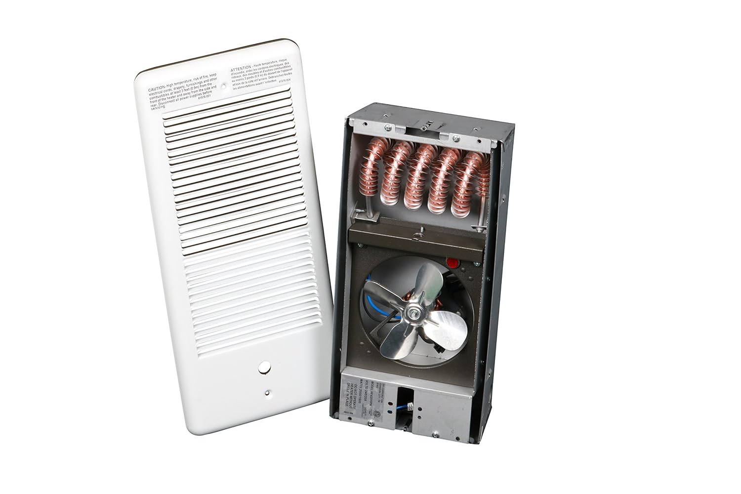 TPI HF4320T2RPW Series 4300 Low Profile Fan Forced Wall Heater, White, 2000/1500 W F425