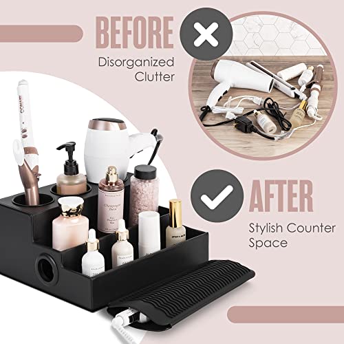 Hair Tool Organizer, 3 Tier Blow Dryer Holder with Silicone Mat V247343