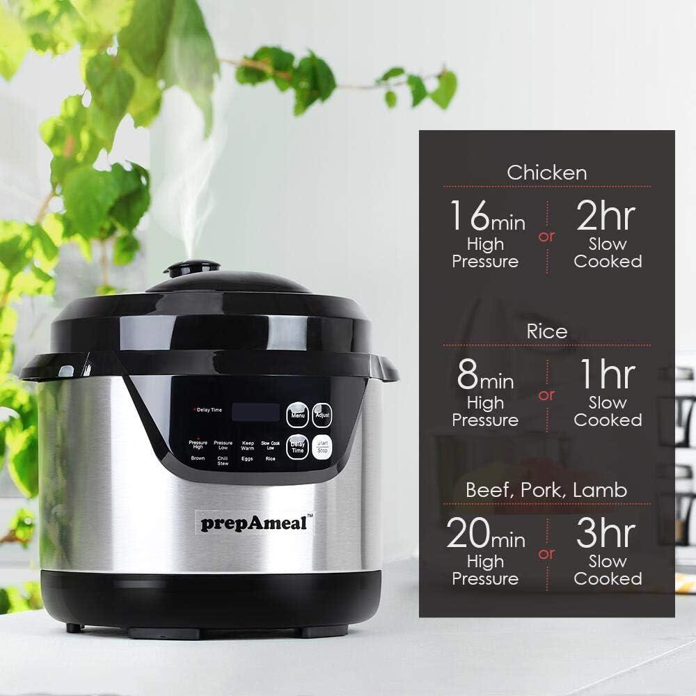 3 Quart 8-in-1 Programmable Electric Pressure Cooker U79872