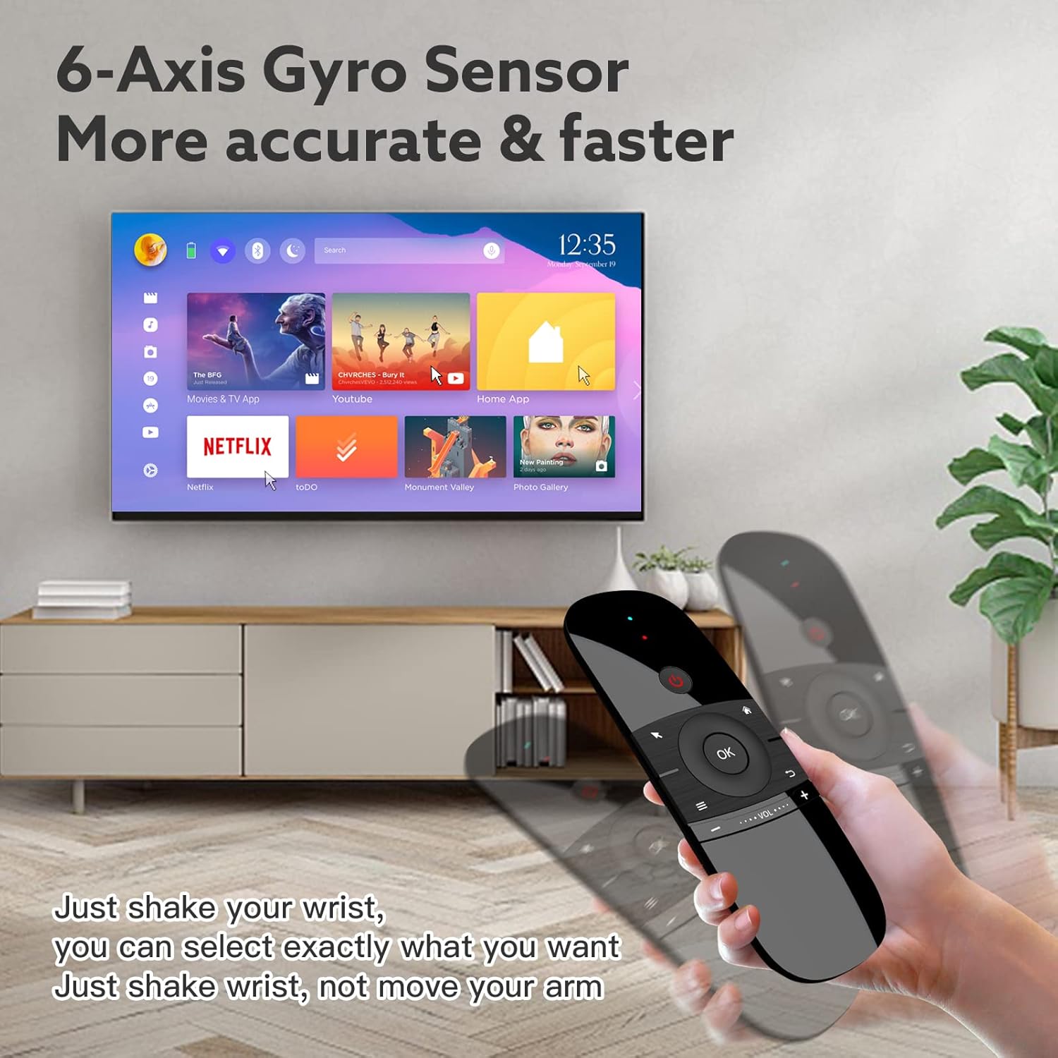 WeChip W1 Remote, 2.4G Wireless Air Mouse for Android TV Box/PC I275