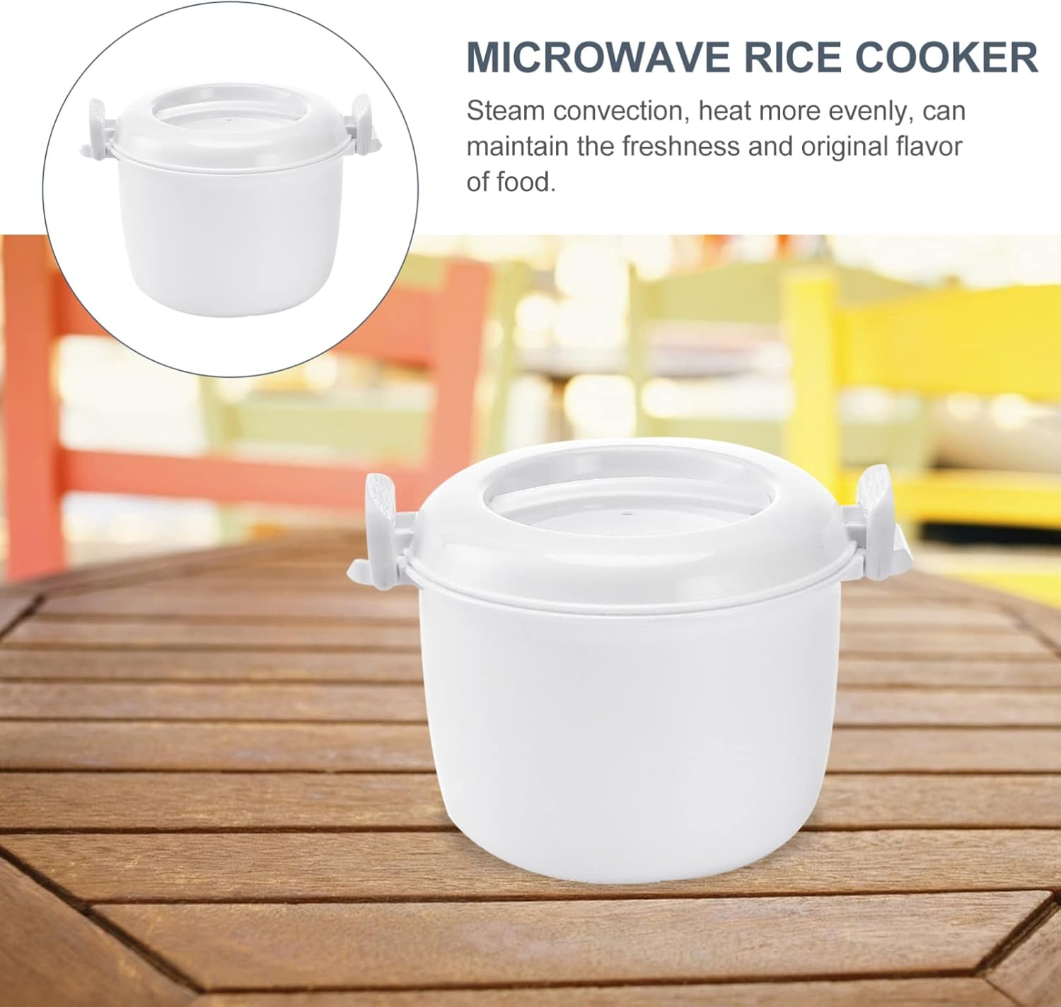 Microwave Rice Cooker 2-Pack Round Steamer Container X751