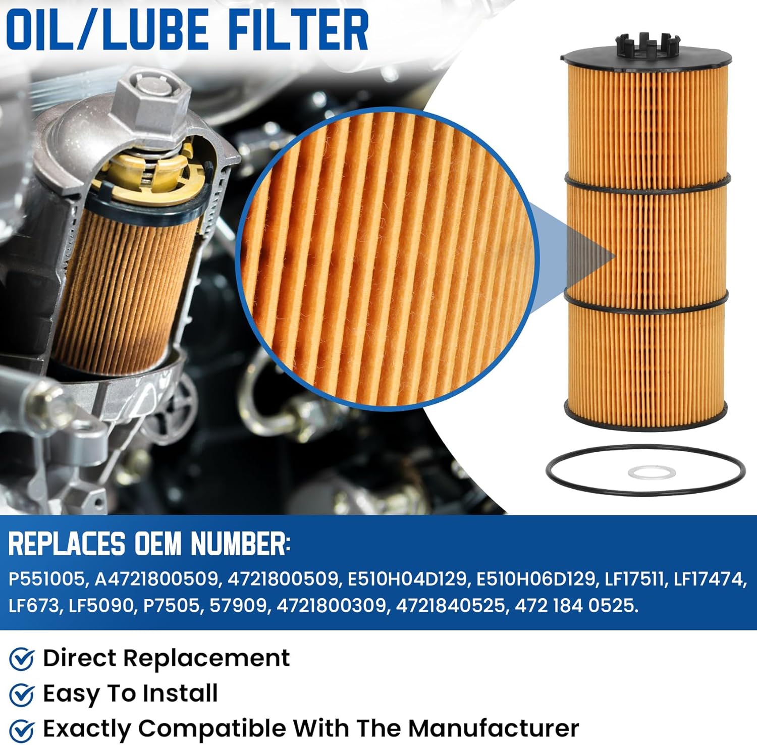 Freightliner Cascadia DD13 DD15 DD16 Filter Service Kit E575415