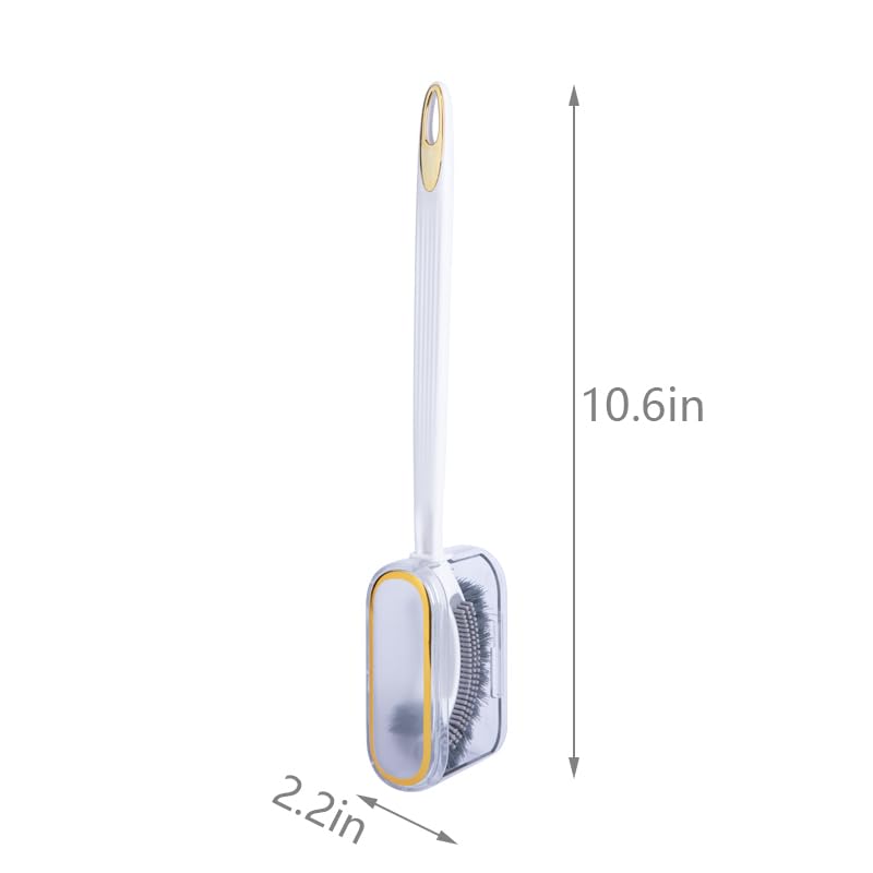 MMIOFANT Toilet Bowl Brush and Holder Set, Wall Mount Silicone Scrubber J724019