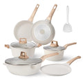 UMETRE Pots and Pans Set Non Stick, Granitestone Induction Cookware Set 10 Pcs, Kitchen Pan Sets for Cooking with Casseroles & Saucepan & Frying Pans & Crepe Pan