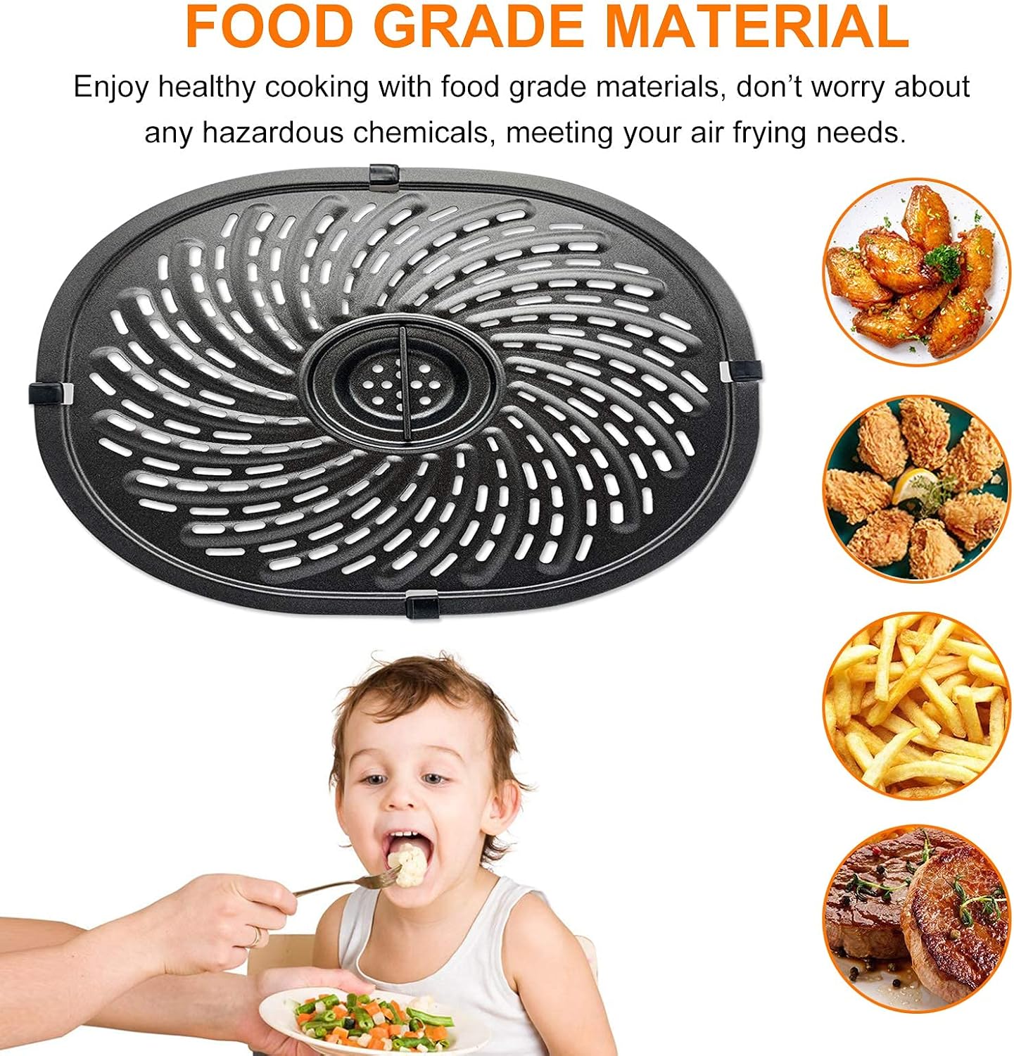 PowerXL Gowise 7QT Air Fryer Replacement Grill Pan Nonstick Crisper Tray P9926