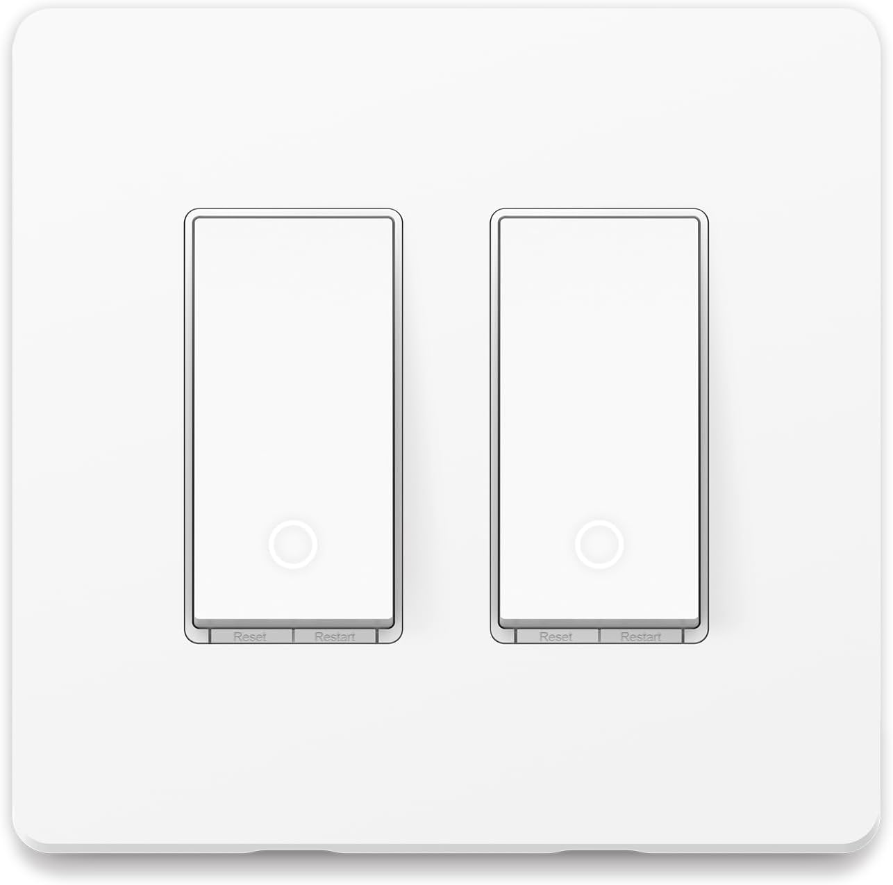 Kasa Smart Switch 2-Gang HS200-2, Single Pole,Neutral Wire Required, 2.4GHz Wi-Fi Light Switch Compatible with Alexa and Google Home, UL Certified, No Hub Required, White