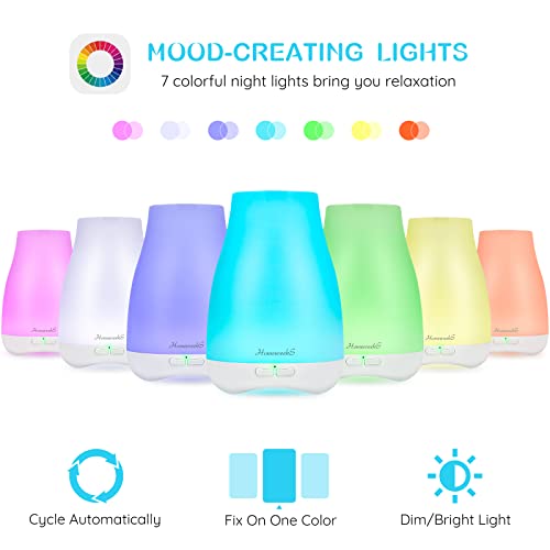 Homeweeks Essential Oil Diffuser with Adjustable Mist Mode X67483