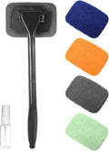 Windshield Cleaning Tool,Car Cleaning Window Tool,Car Window Cleaner Tool,Car Accessories Car Window Cleaner with Unbreakable Extendable Handle and Microfiber Cloth for Auto Glass Wiper Car