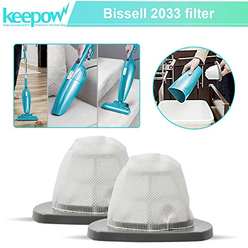 KEEPOW Featherweight Replacement Filters for Bissell Vacuum 2033 Series Y40155