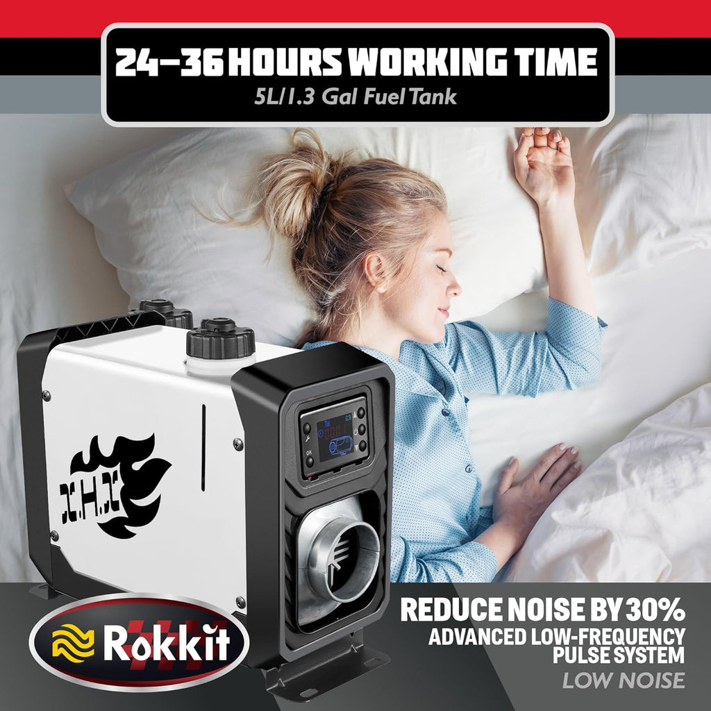 8KW Diesel Air Heater with LCD Monitor and Remote Control for RV, Camper, Tent K24076