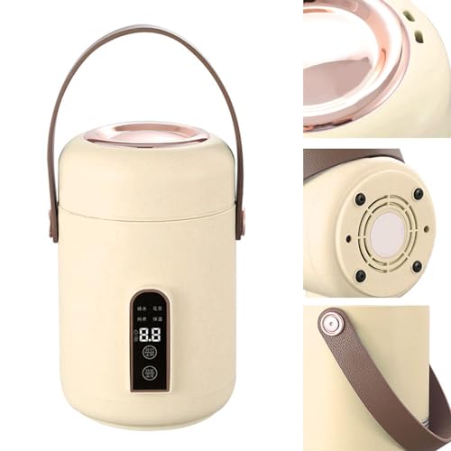 Mini Rice Cooker, Electric Stew Pot Easy To Clean Multifunction Insulated Portable Efficient Heating for Dorm for Home