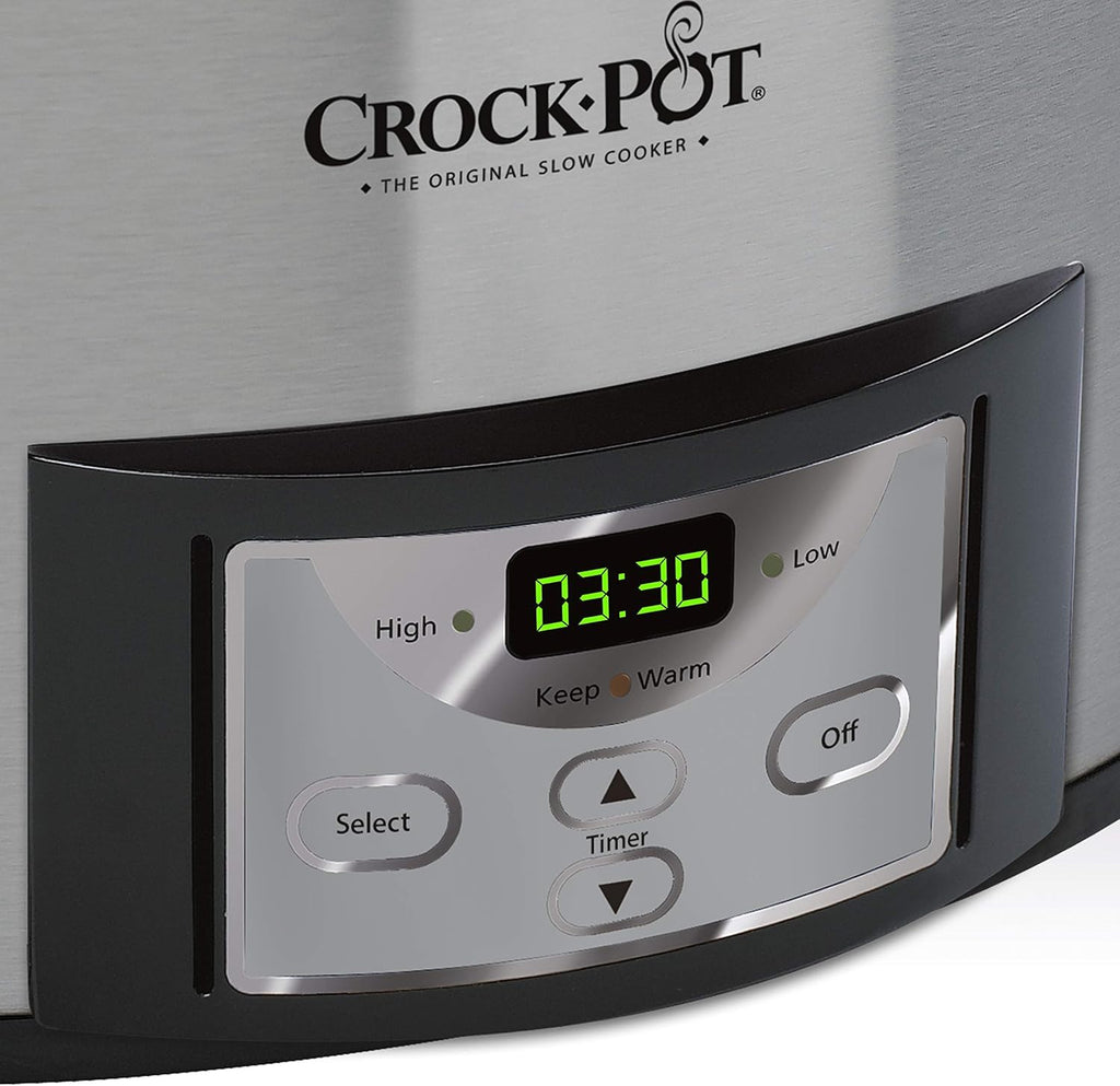 Crock-Pot 6 Quart Programmable Slow Cooker with Digital Timer, Stainless Steel D211