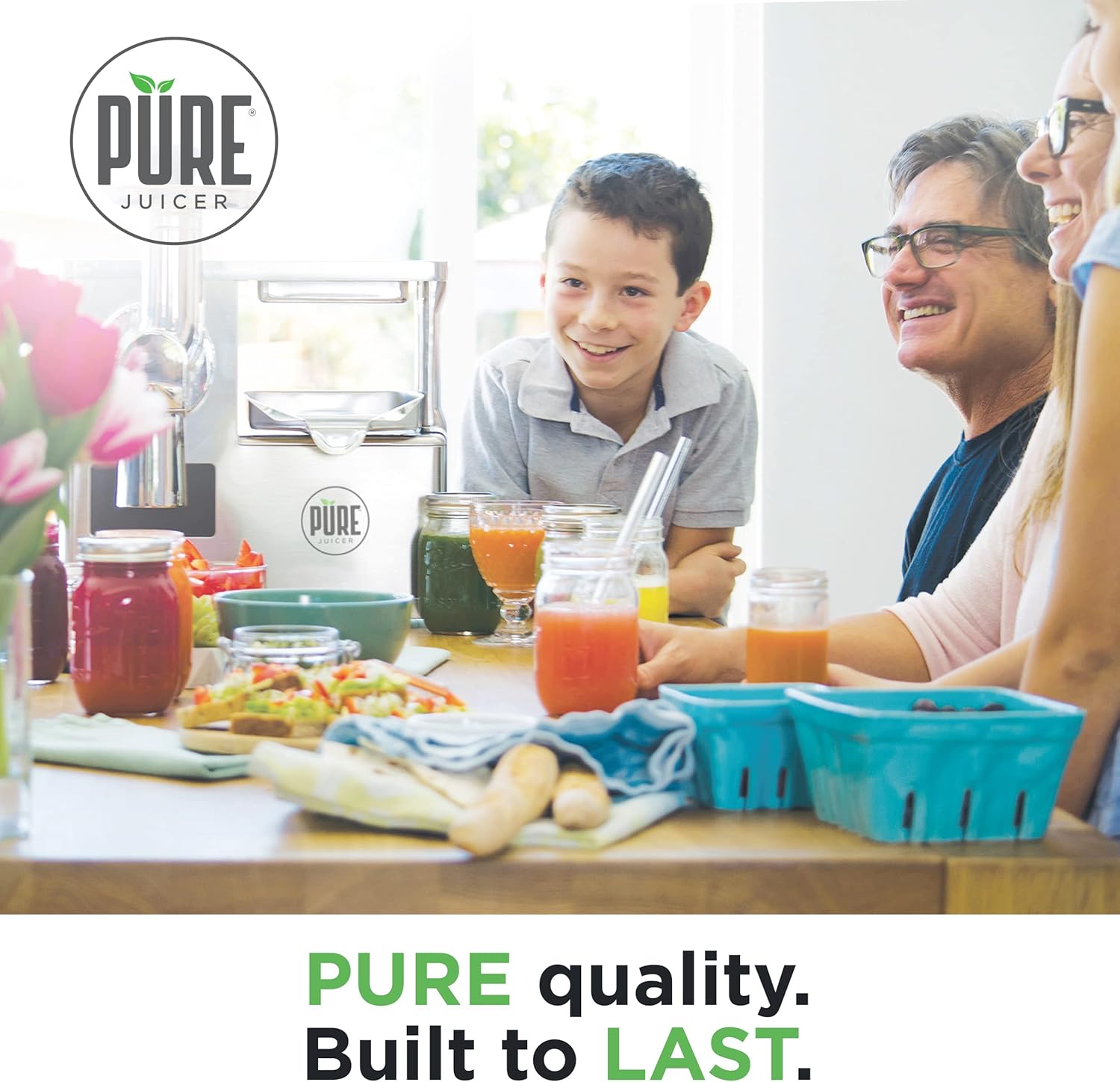 PURE Juicer Two-Stage Cold Press Juicing Machine with Stainless Grinder T838739
