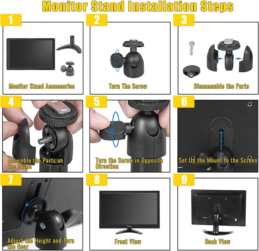 13.3 inch Portable Mini HDMI Monitor with Built-in Speakers S897