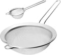 Food Strainer, Premium Stainless Steel Fine Mesh ScreenPremium Stainless Steel Fine Mesh Screen Colander Sieve Filter Sifter Riddle Griddle for Kitchen Rice Juice Quinoa Food Flour Baking