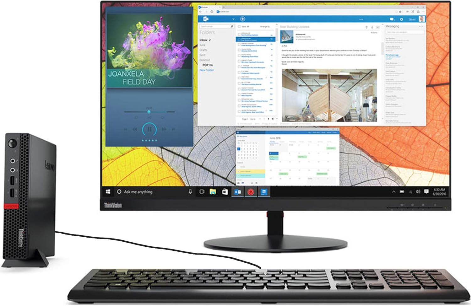Lenovo ThinkCentre M910Q Tiny Desktop, Core i7-6700T, 32GB RAM, 512GB SSD, Windows 10 Pro (Renewed) C42034