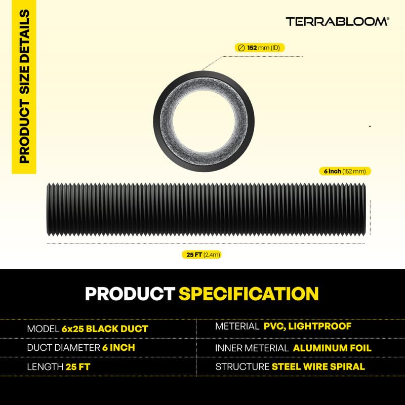 6" Flexible Ducting Air Ventilation Hose E499639