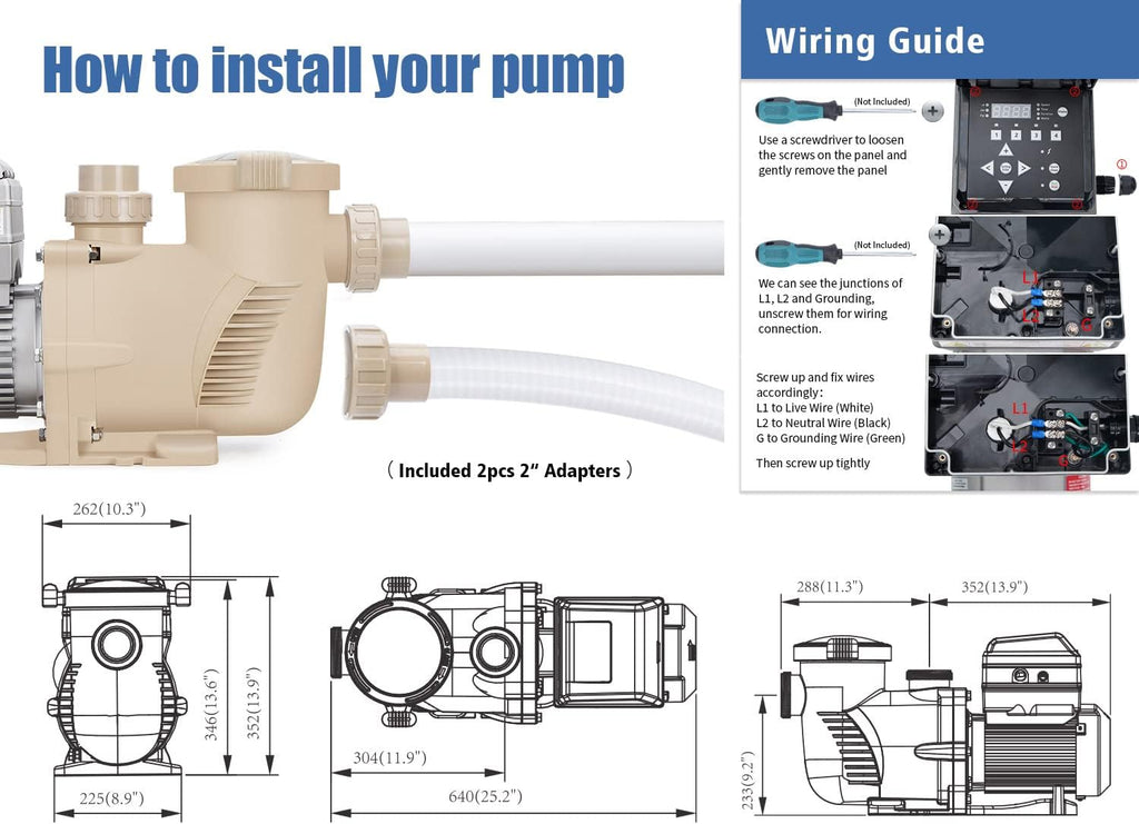 3HP Variable Speed Pool Pump 230V CSPPV546 L48208