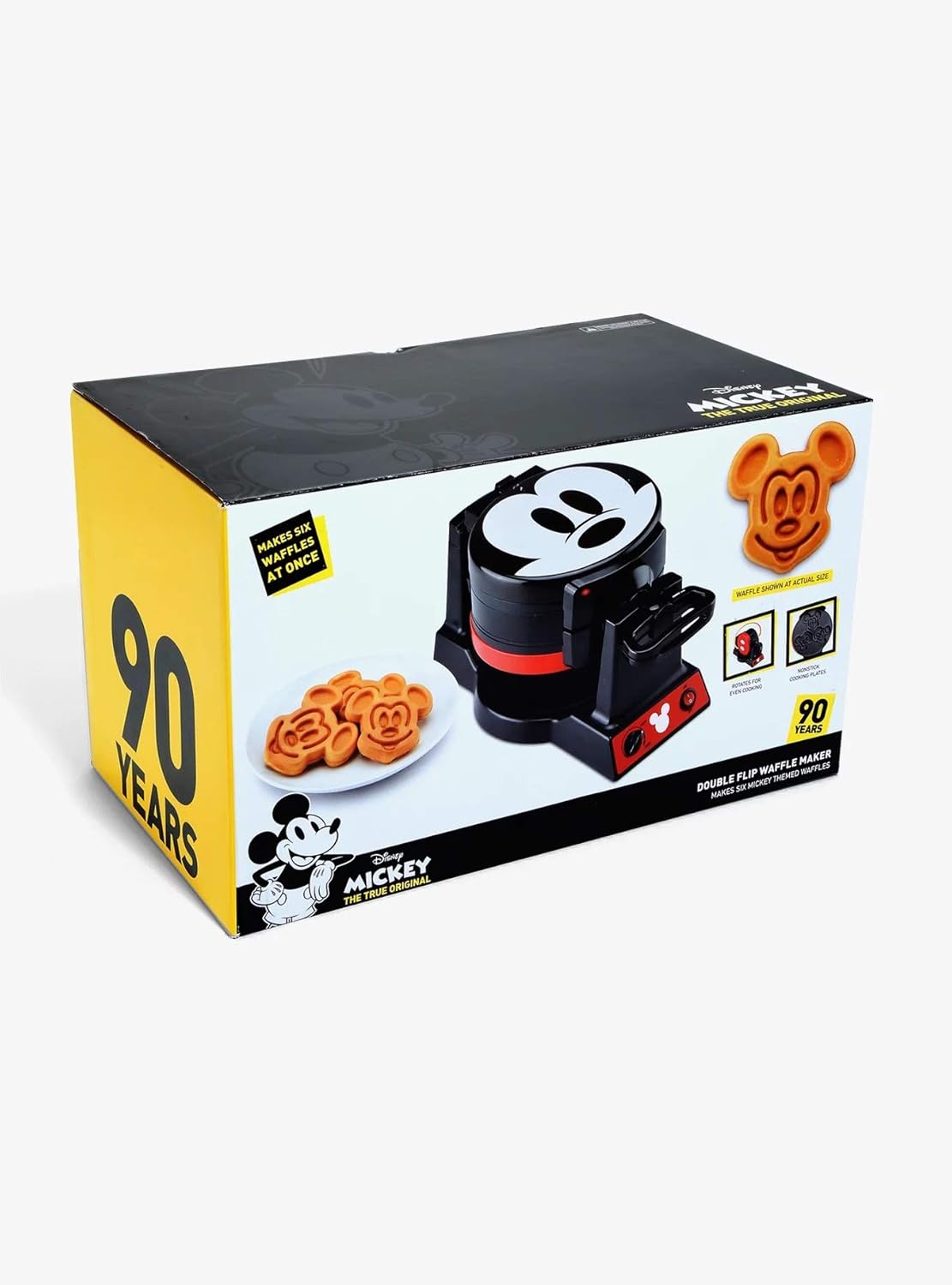 Disney Mickey Mouse 90th Anniversary Double Flip Waffle Maker A77579