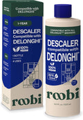 DeLonghi Compatible Descaling Solution. Clean & Descale your DeLonghi Coffee Maker. 4 Uses, Single Bottle. Eco-Friendly Carbon Neutral Cleaner Descaler Solution