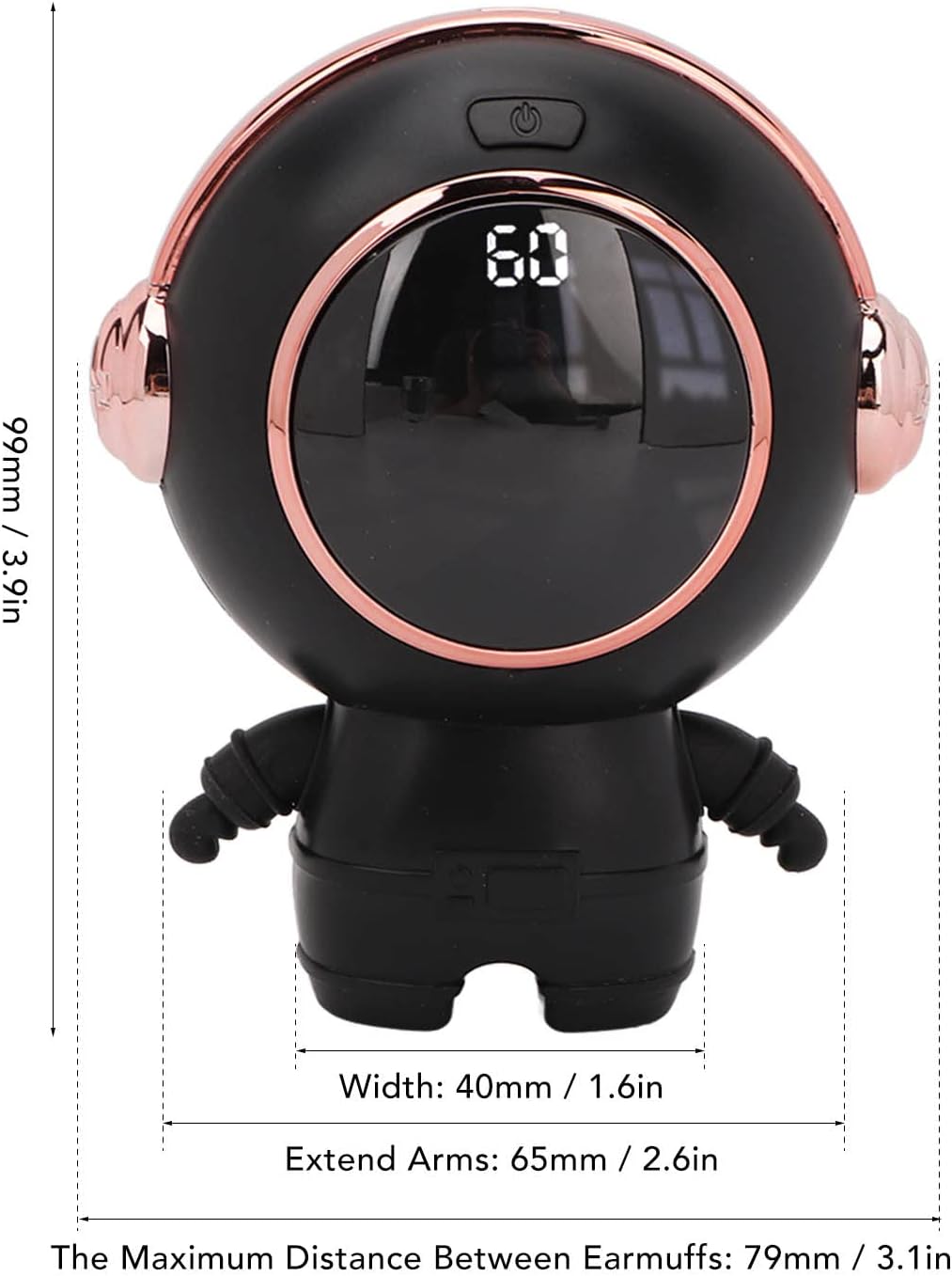 USB Rechargeable Portable Heater for Winter (Black) F3831