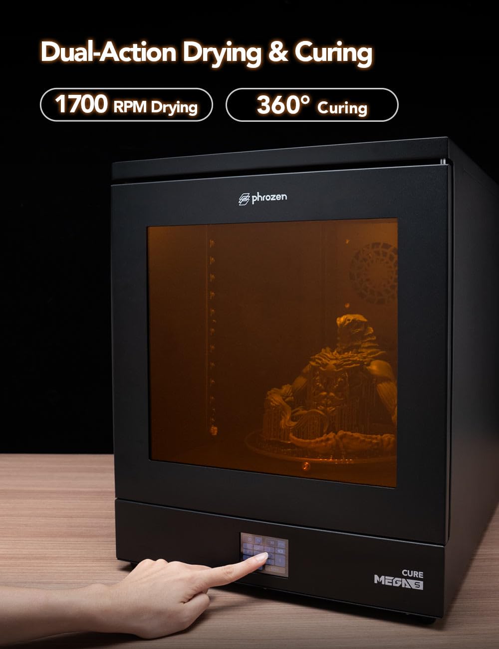 Phrozen Cure Mega S 3D Printer Resin Curing Station with UV Light and 360° Turntable G544298