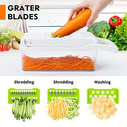 Vegetable Chopper 14 in 1 with 8 Blades, Grey W44413