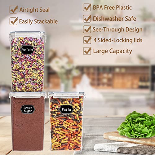 Wildone Large Food Storage Containers 5.2L Airtight BPA Free, 4 Pieces with Labels H84825