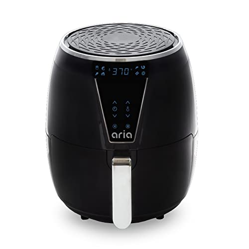 Aria Teflon-Free 5 Qt. Ceramic Air Fryer with Recipe Book