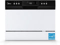 Midea MDC22P1AWW Energy Star Portable Dishwasher, 6 Place Settings & 8 Washing Programs, Speed, Baby-Care, ECO& Glass, Dish Washer for Dorm, RV& Apartment, White